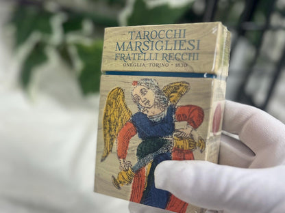 Tarocchi Marsigliesi Fratelli Recchi 1830 78 Cards Fully Licensed and Original Inclusive Tarot Deck Guidebook Home Decor Gift