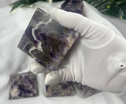 Satpura Mountain Amethyst Pyramid Polished Home Decor Worry Distraction