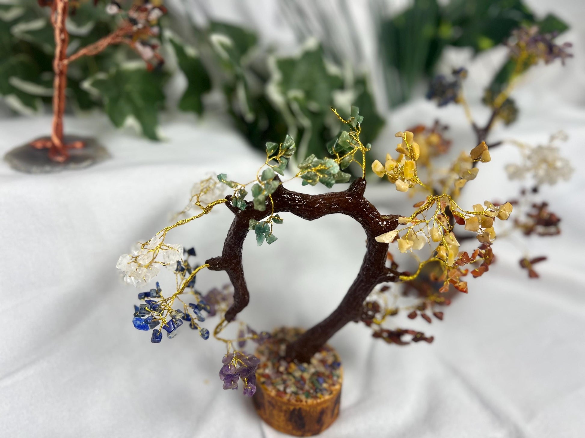 Crystal Confetti Heart Trees Stone Chips Smooth Anxiety Polished Rock Tumbled Pocket Crystal Worry Palm Home Decor Xmas Natural Gift