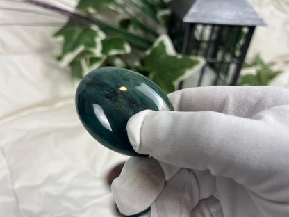 Indian Bloodstone Palm Stone: Polished Worry Stone, Home Decor Home Decor Worry Pocket Stress Anxiety Palm Stone