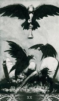 Murder of Crows by Corrado Roi 78 Cards Fully Licensed and Original Inclusive Tarot Deck Guidebook Home Decor Gift