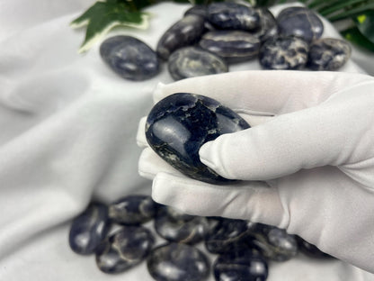 Iolite Palm Stone: Polished Rajasthan Crystal for Anxiety Relief Home Decor Worry Pocket Stress Anxiety Palm Stone