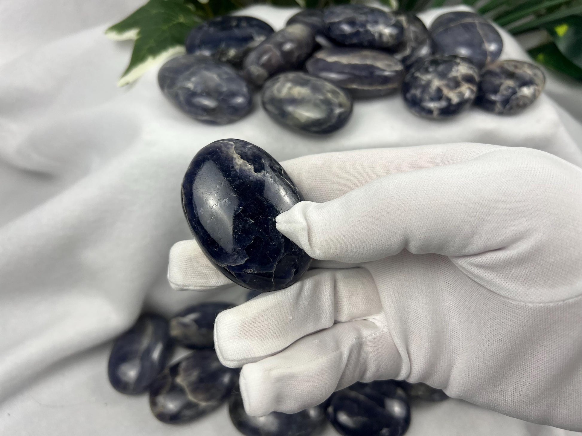 Rajasthan Iolite Palm Stone Polished Crystal Distraction from Anxiety Worry Home Decor Crafting Jewelry Christmas Xmas Christmas Birthday