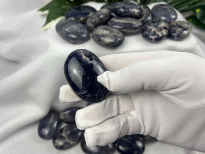 Iolite Palm Stone: Polished Rajasthan Crystal for Anxiety Relief Home Decor Worry Pocket Stress Anxiety Palm Stone