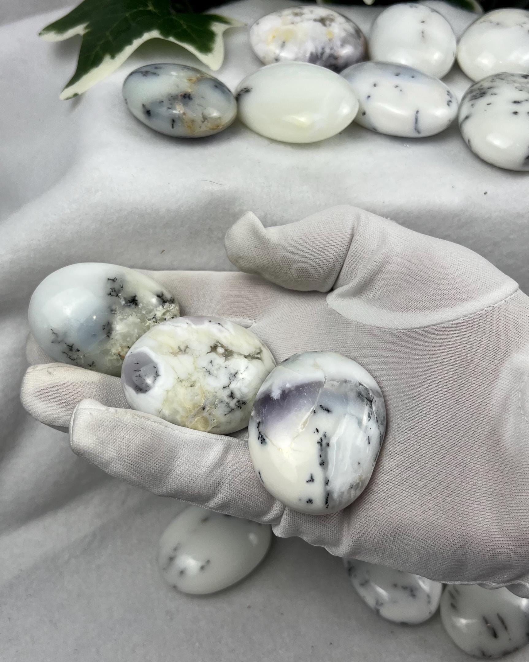 Moroccan Dendritic Calcite Palm Stone: Stress Relief, Home Decor Home Decor Worry Pocket Stress Anxiety Palm Stone