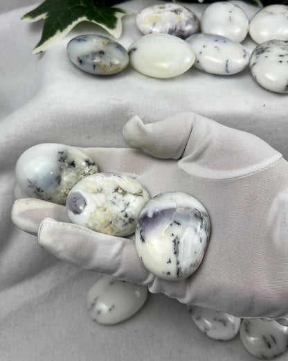 Moroccan Dendritic Calcite Palm Stone: Stress Relief, Home Decor Home Decor Worry Pocket Stress Anxiety Palm Stone