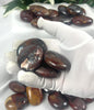 Red Jasper Hematite Palm Stone: Polished Carved Crystal, Meditation Gift Home Decor Worry Pocket Stress Anxiety Palm Stone