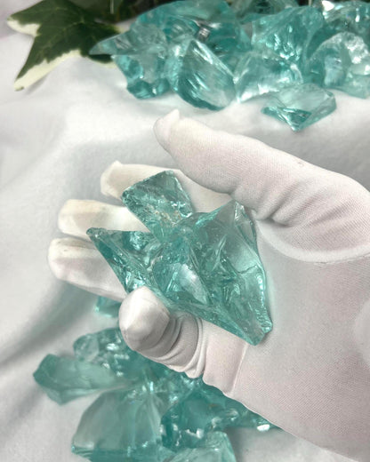 Raw Aquamarine Green Opalite Crystals: High Frequency Healing Stones, Home Decor