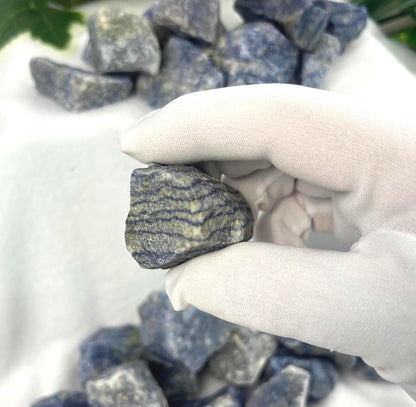 Raw Blue Aventurine Palm Stone: Polished Crystal for Anxiety Relief