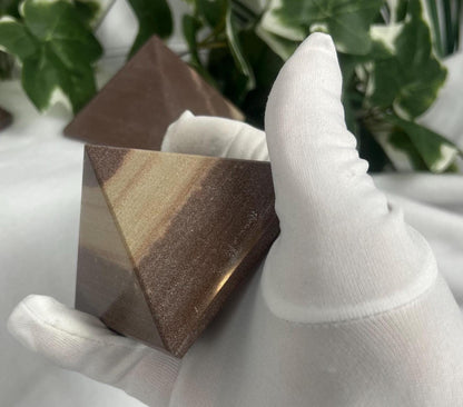Narmada River Stone Pyramid: Indian Meditation Crystal, Worry Stone