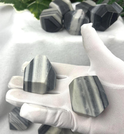 Taiji Jade Free Form Stone: Polished Worry Stone, Home Decor Home Decor Worry Pocket Stress Anxiety Palm Stone