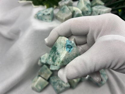 Quantum Quattro Crystal: Polished Freeform Stone for Stress Relief Home Decor Worry Pocket Stress Anxiety Palm Stone