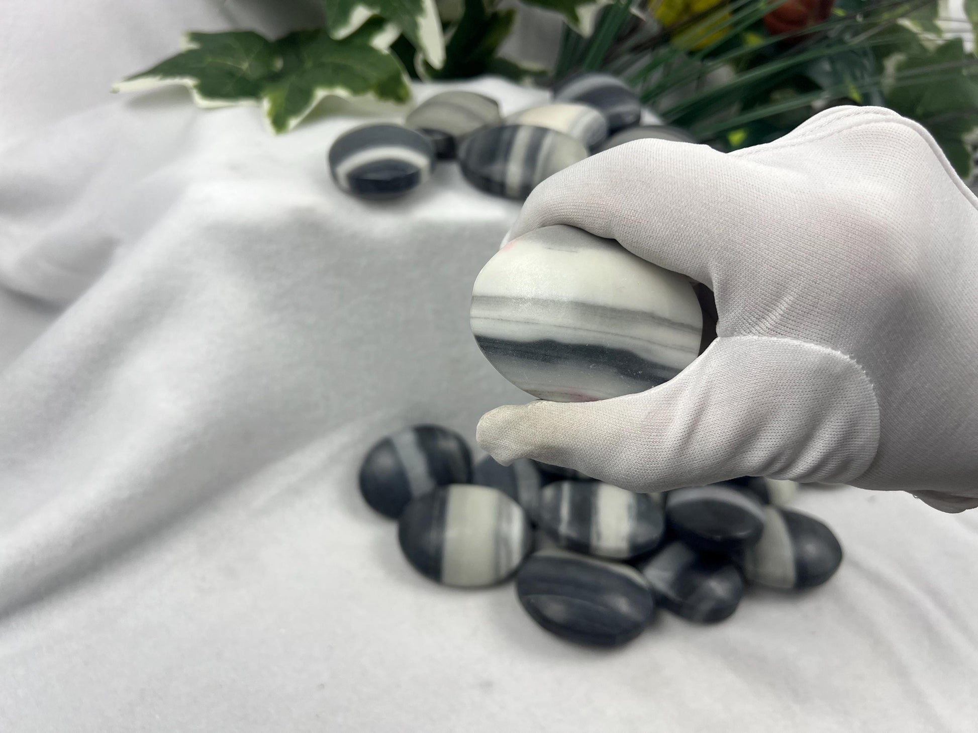 Taiji Jade Palm Stone: Polished Worry Stone, Home Decor Home Decor Worry Pocket Stress Anxiety Palm Stone