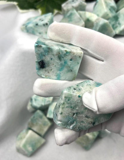 Quantum Quattro Crystal: Polished Freeform Stone for Stress Relief Home Decor Worry Pocket Stress Anxiety Palm Stone