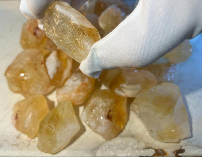 Golden Amethyst Citrine Quartz Crystal: Brazilian Carved Home Decor