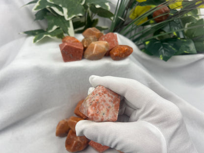 Norwegian Sunstone Palm Stone: Polished Free Form Gemstone Home Decor Worry Pocket Stress Anxiety Palm Stone