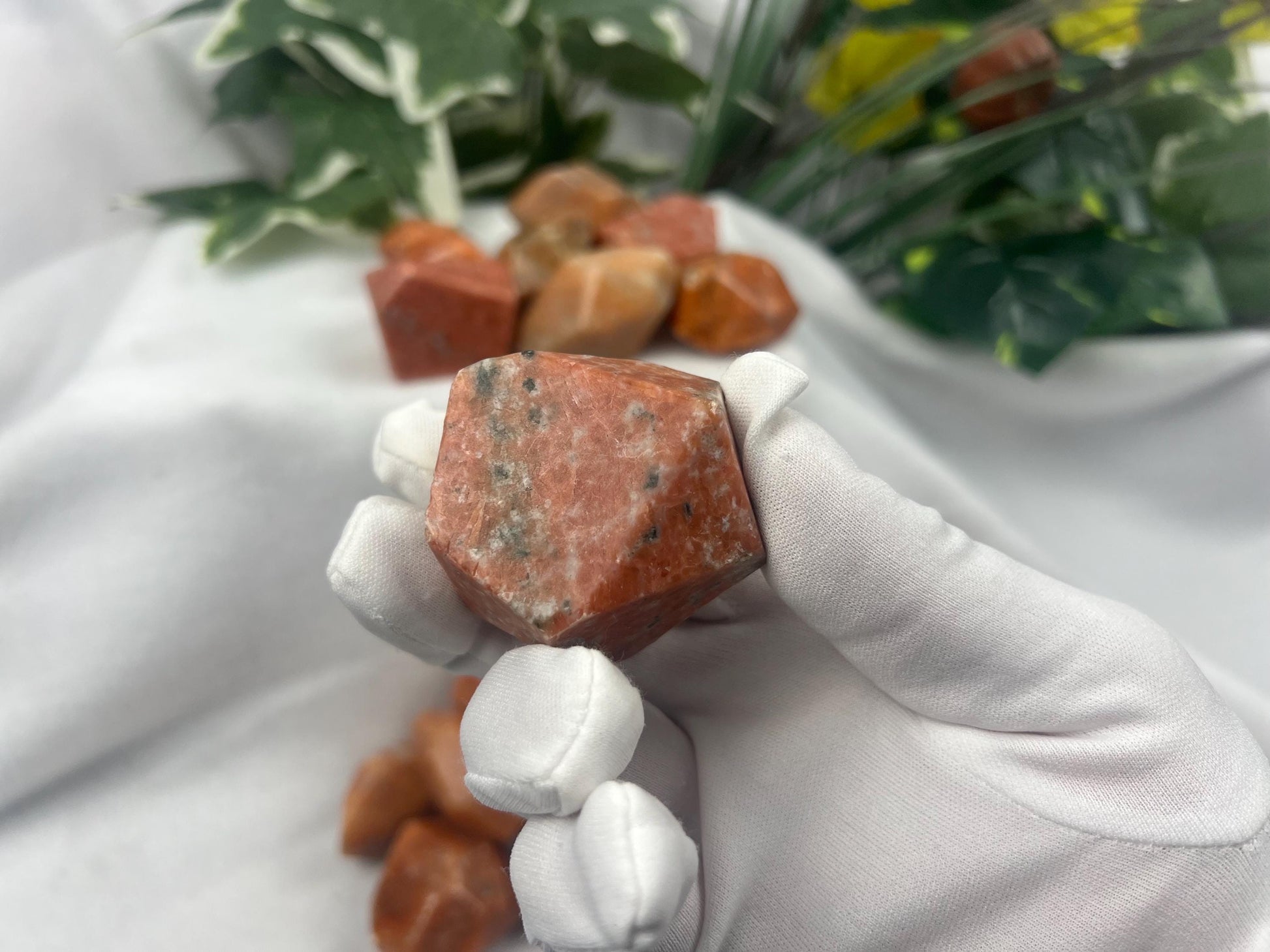 Norwegian Sunstone Palm Stone: Polished Free Form Gemstone Home Decor Worry Pocket Stress Anxiety Palm Stone