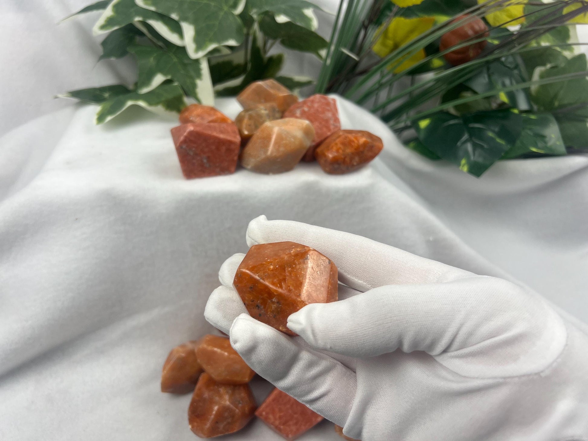 Norwegian Sunstone Palm Stone: Polished Free Form Gemstone Home Decor Worry Pocket Stress Anxiety Palm Stone