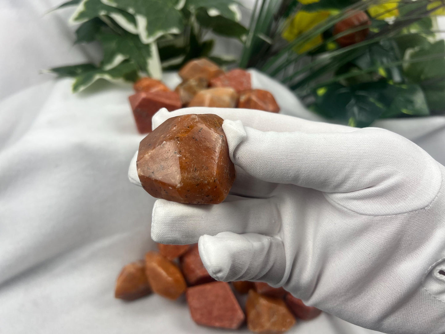 Norwegian Sunstone Palm Stone: Polished Free Form Gemstone Home Decor Worry Pocket Stress Anxiety Palm Stone