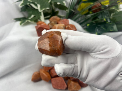 Norwegian Sunstone Palm Stone: Polished Free Form Gemstone Home Decor Worry Pocket Stress Anxiety Palm Stone