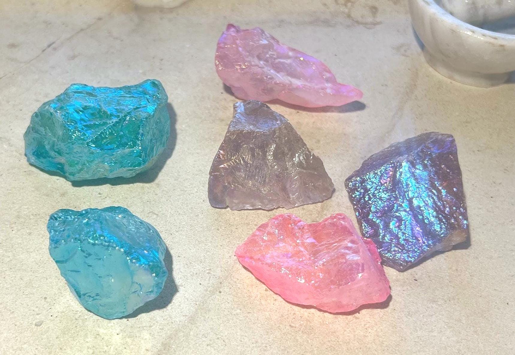 Spiritual Energy Power Pack Aura Blue Quartz Aura Amethyst and Angel Aura Quartz Personal Home Decor Focus Home Decor Birthday Gift Anxiety