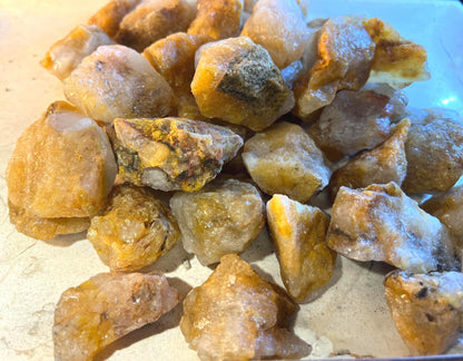 Raw Golden Healer Quartz Crystals: Untreated Healing Stones