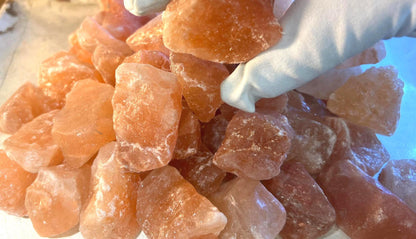 Raw Golden Himalayan Salt Crystals: Untreated Home Decor, Anxiety Relief