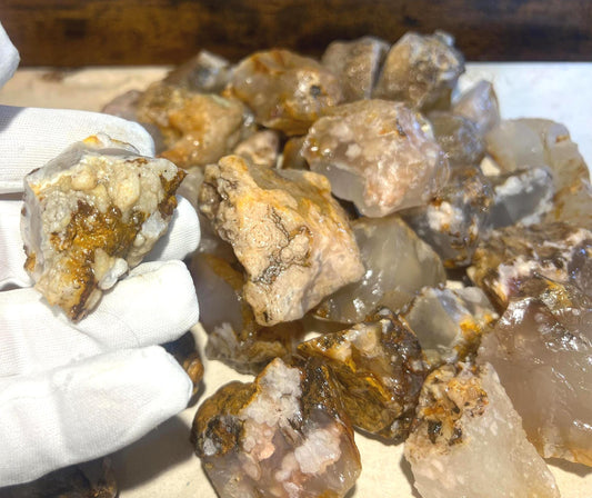 Flower Blossom Agate Crystal: Raw Carved Stone for Anxiety Relief