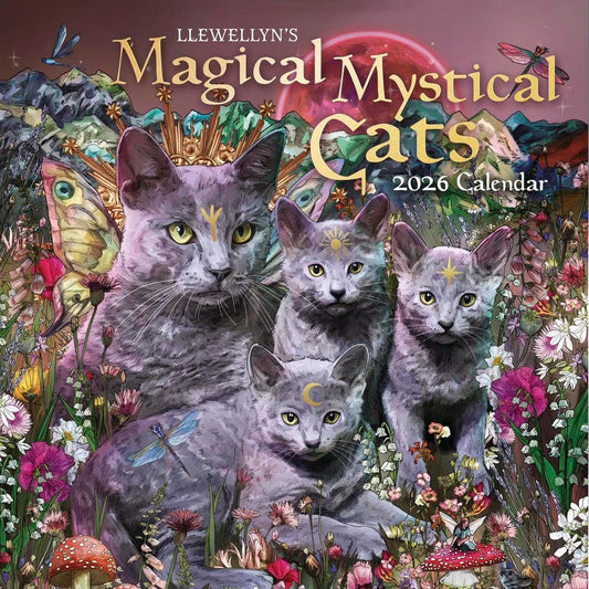 Fun 2026 Magical Mystical Cats Wellness Pet Happy Home Decor Wall Picture Craft Holiday Christmas Xmas Birthday Funny Llewelyn Journal Gift