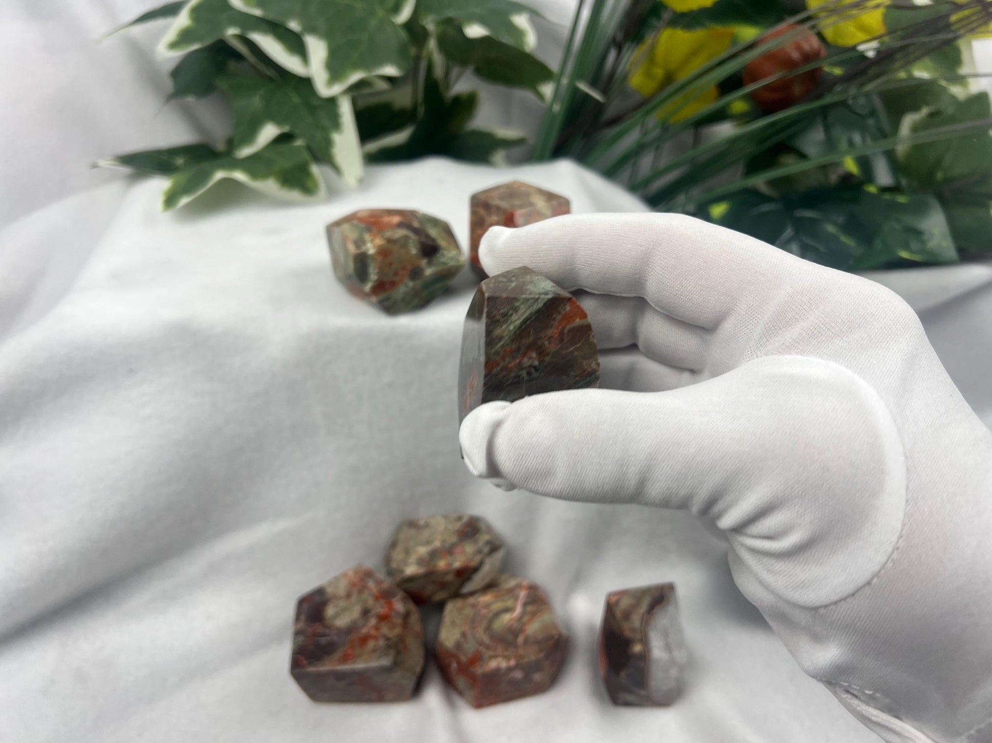 Australian Brecciated Jasper Natural Palm Free form Polished Carved Crystal Distraction Home Decor Worry Stress Relief Anxiety Gift Birthday