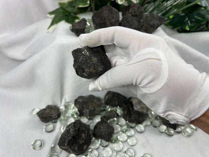 Raw Coppernite Crystals: Untreated Nuummite for Anxiety & Home Decor