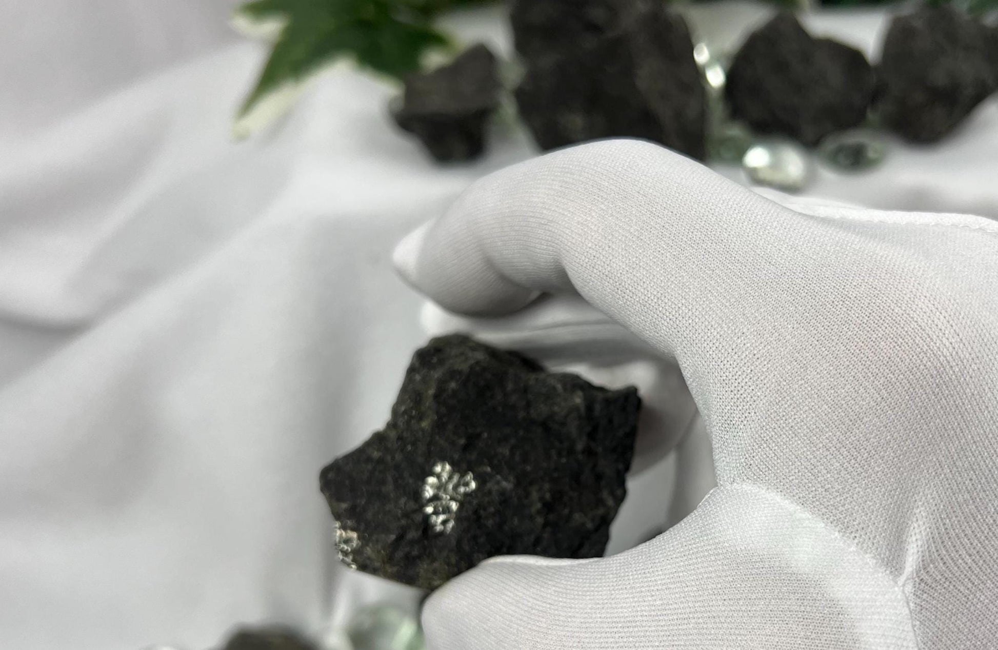 Raw Coppernite Crystals: Untreated Nuummite for Anxiety & Home Decor