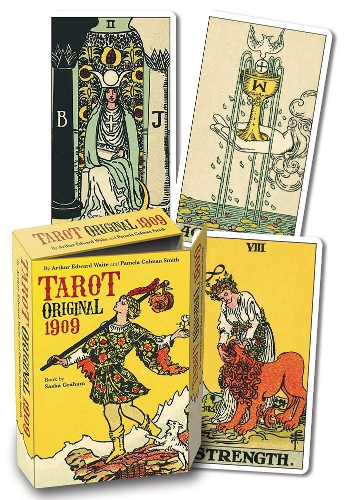 1909 Rider-Waite-Smith Tarot Deck Guidebook Cards Fully Licensed and Original and Guidebook Special Gift Game Fortune Lo Scarabeo Home Decor