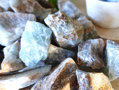 Raw Blue Onyx Crystals Natural Crystal Worry Stone Home Decor Anxiety Pocket Distraction Meditation Gift Birthday Christmas