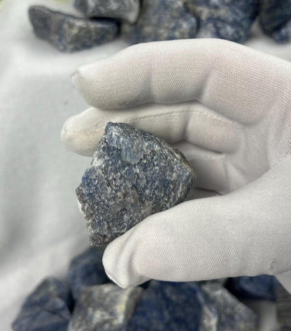 Raw Blue Aventurine Palm Stone: Polished Crystal for Anxiety Relief