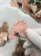 Polished Rhodonite Stone: British Columbia Crystal for Anxiety & Home Decor Home Decor Worry Pocket Stress Anxiety Palm Stone