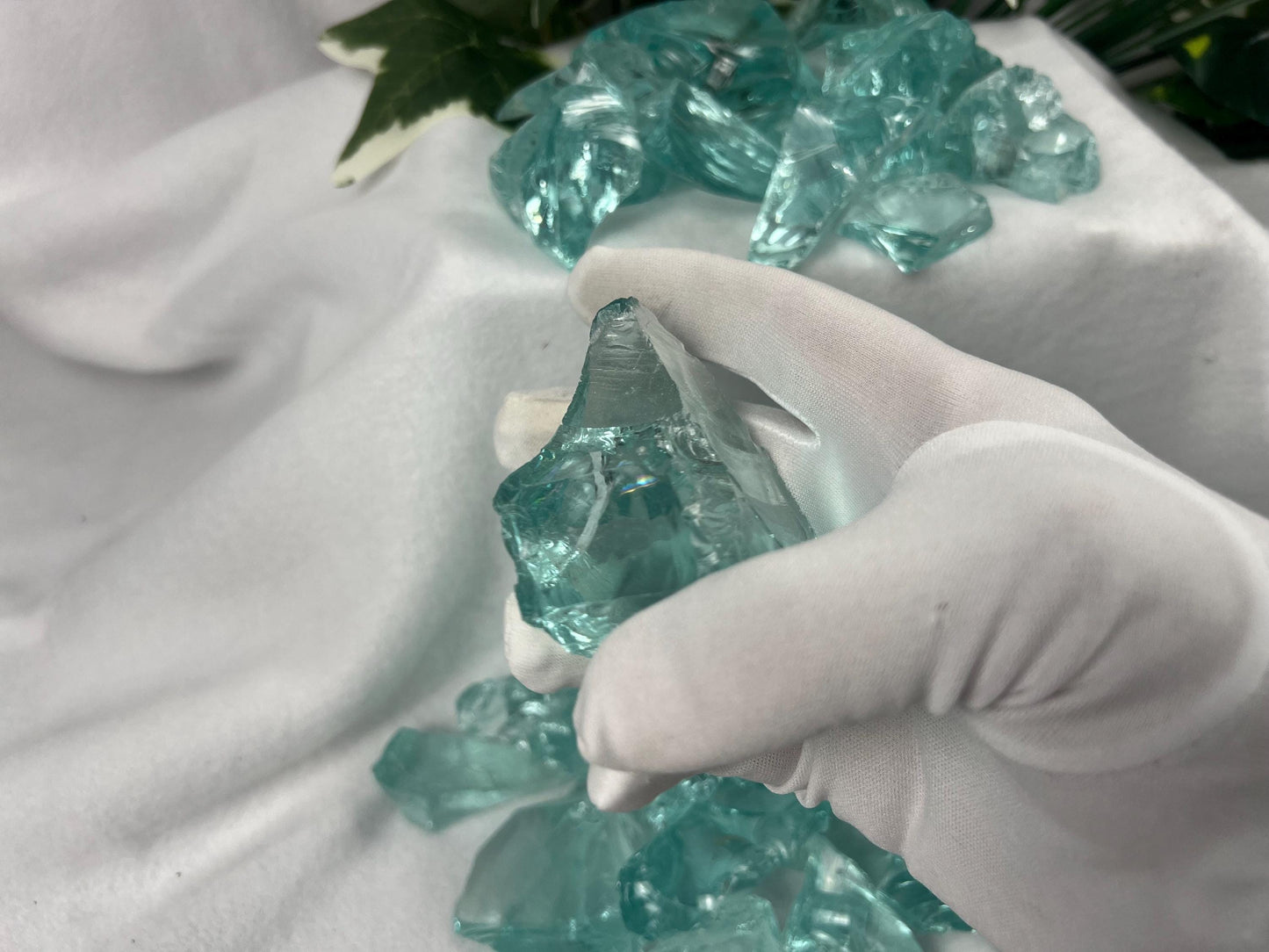Raw Aquamarine Green Opalite Crystals: High Frequency Healing Stones, Home Decor