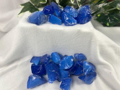 Raw Sapphire Opalite Crystal Glass Arts and Crafts Home Decor Gift Birthday Stone Anxiety Worry Meditation Christmas Mineral