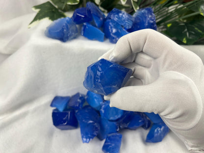 Raw Sapphire Opalite Crystal Glass Arts and Crafts Home Decor Gift Birthday Stone Anxiety Worry Meditation Christmas Mineral