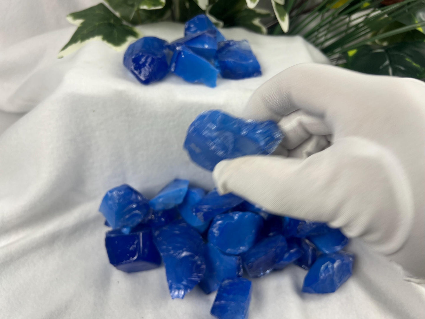 Raw Sapphire Opalite Crystal Glass Arts and Crafts Home Decor Gift Birthday Stone Anxiety Worry Meditation Christmas Mineral