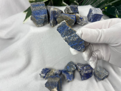 Afghan Lapis Lazuli Palm Stone: Raw Blue Crystal for Anxiety Relief, Crafting