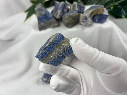 Afghan Lapis Lazuli Palm Stone: Raw Blue Crystal for Anxiety Relief, Crafting