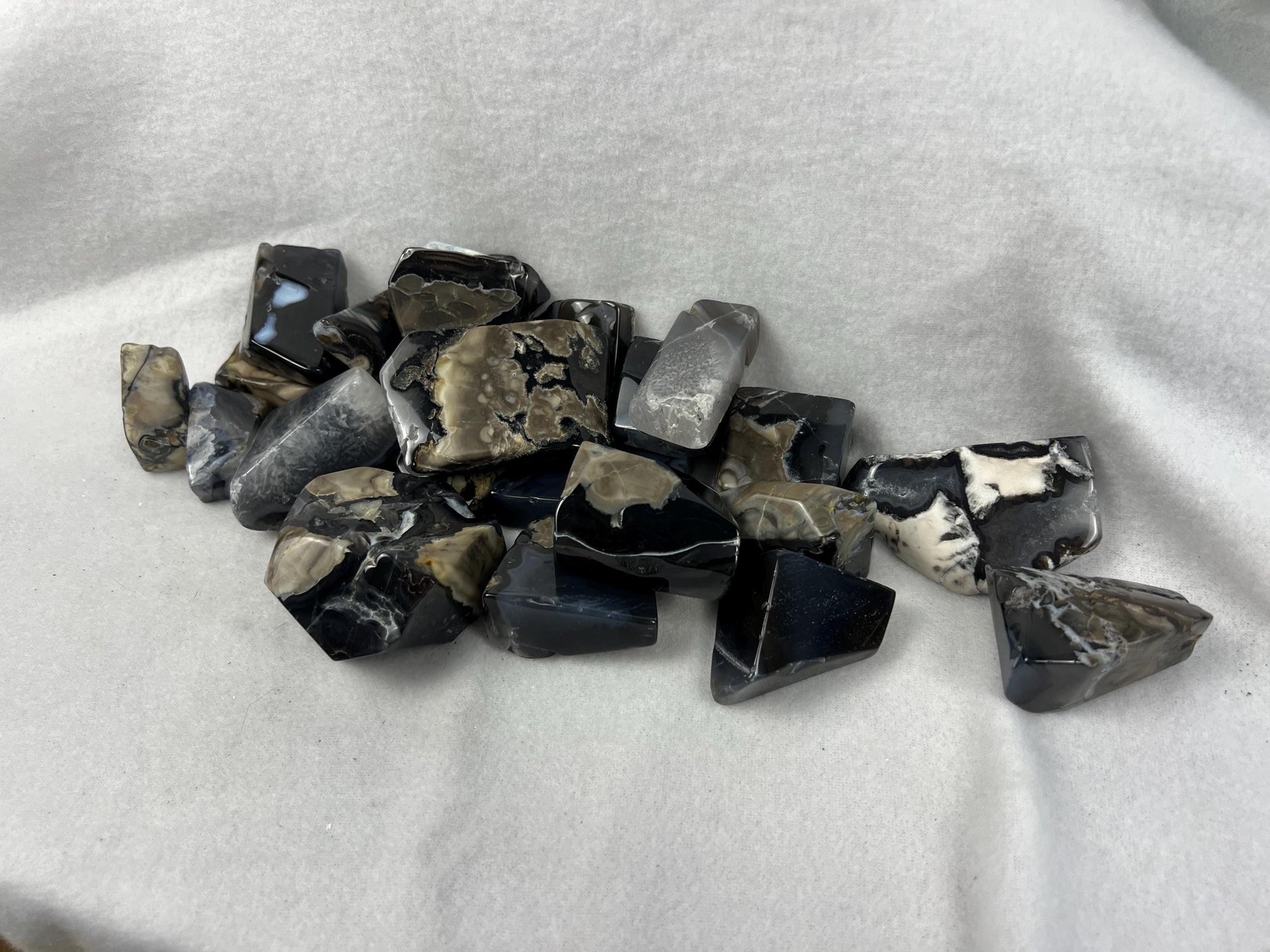 Oregon Volcano Lava Agate: Polished Free Form Crystal Stone Home Decor Worry Pocket Stress Anxiety Palm Stone