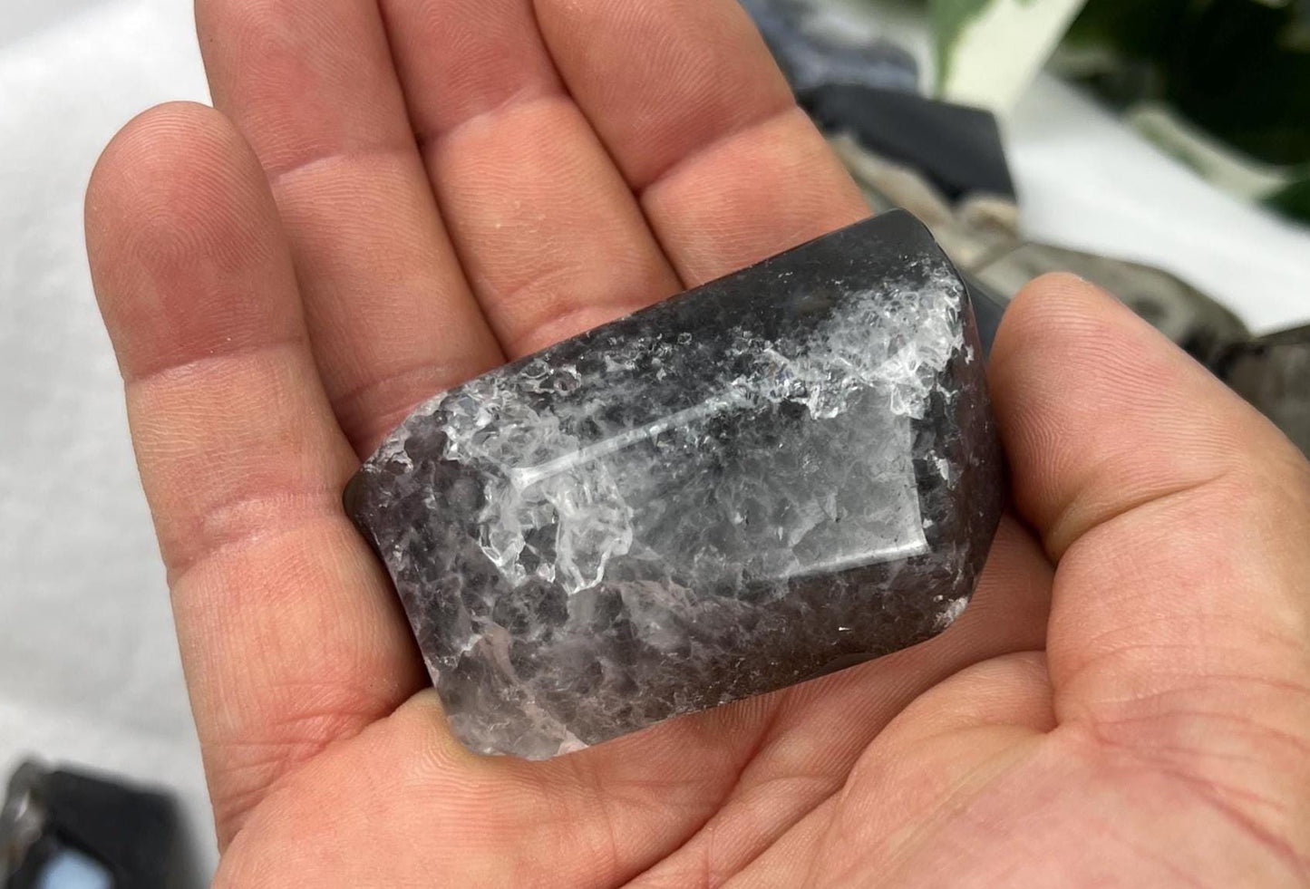 Oregon Volcano Lava Agate: Polished Free Form Crystal Stone Home Decor Worry Pocket Stress Anxiety Palm Stone
