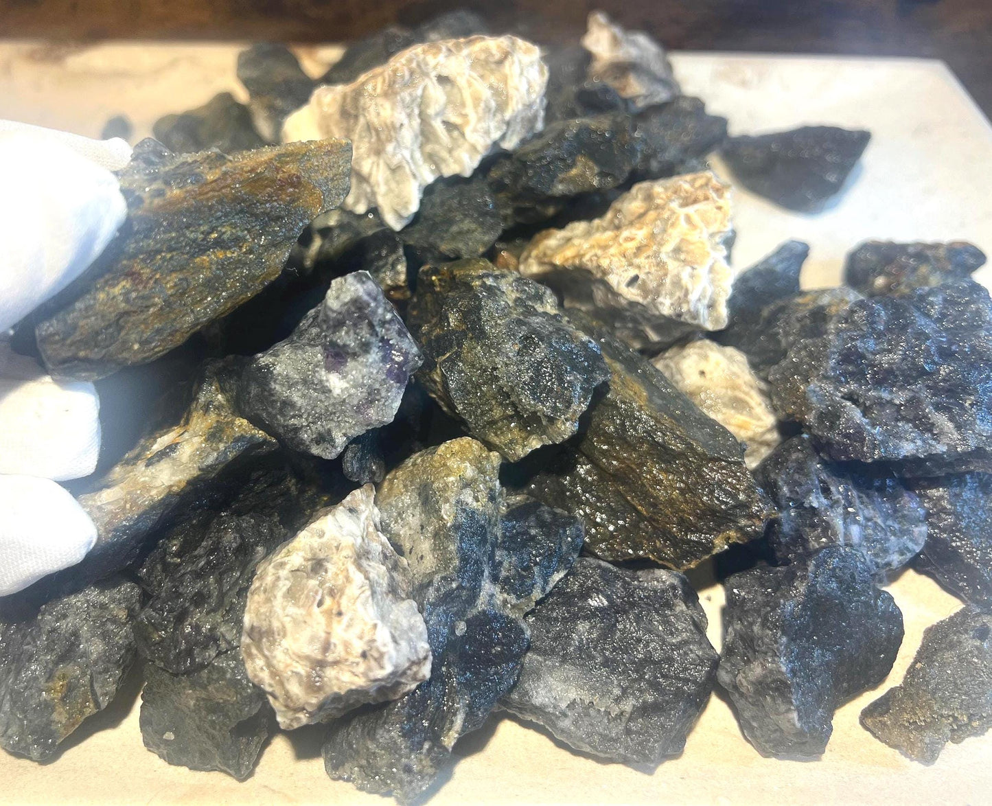 Raw Sphalerite Crystal Stones: Untreated Zinc Ore, Home Decor, Craft Supply