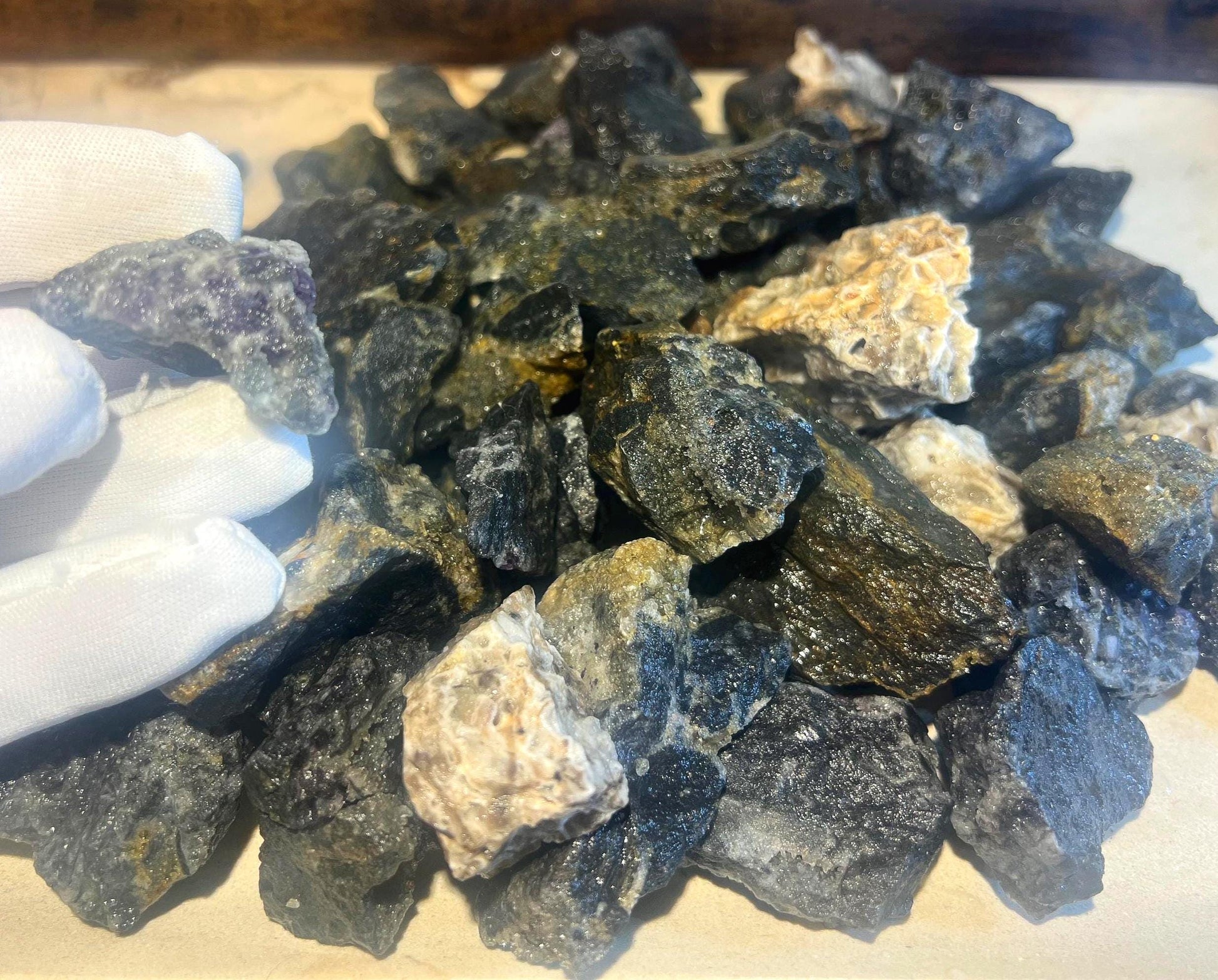 Raw Sphalerite Crystal Stones: Untreated Zinc Ore, Home Decor, Craft Supply