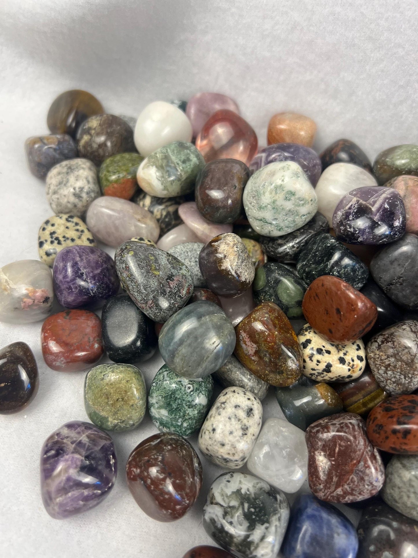 Polished Tumble Stones: Assorted Gemstones for Crafts & Decor Home Decor Worry Pocket Stress Anxiety Palm Stone