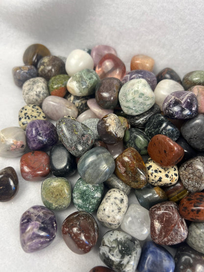 Polished Tumble Stones: Assorted Gemstones for Crafts & Decor Home Decor Worry Pocket Stress Anxiety Palm Stone