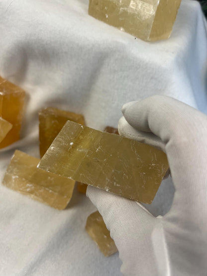 Beeswax Calcite Palm Stone: Polished Crystal for Anxiety & Home Decor Home Decor Worry Pocket Stress Anxiety Palm Stone