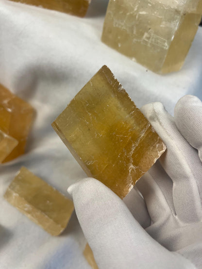 Beeswax Calcite Palm Stone: Polished Crystal for Anxiety & Home Decor Home Decor Worry Pocket Stress Anxiety Palm Stone